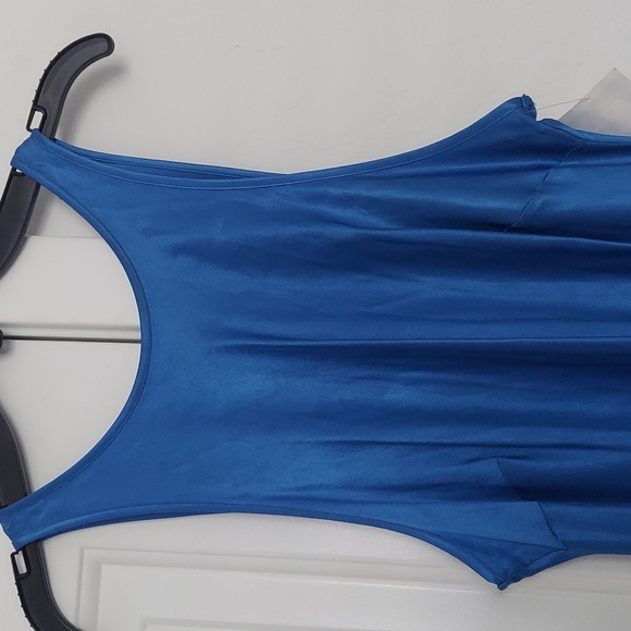 Rails Satin Slip midi Dress Cobalt blue Size M - Picture 2 of 6